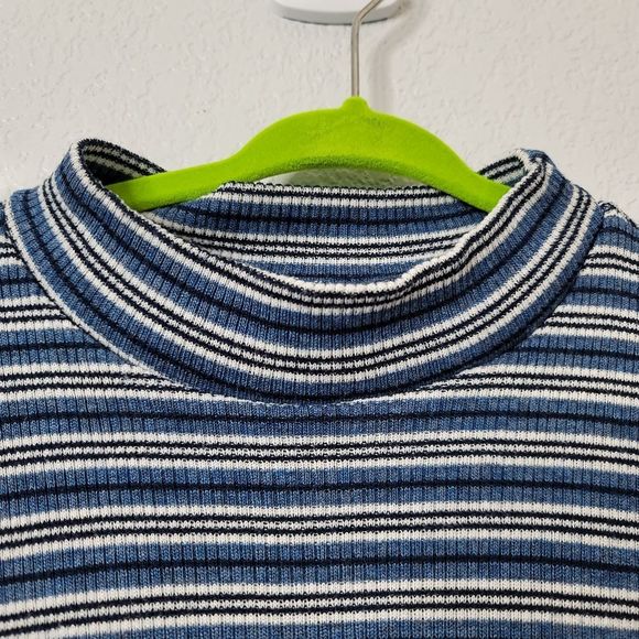 Sostanza contemporary apparel vintage girls ribbed stripped lettuce hem - Picture 6 of 9